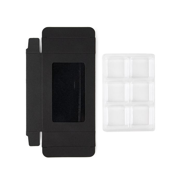 Black Kraft Artisan Candy Box Set, Square Insert 7x2.1x10.3 cm (25 pieces) [CNDY274B]