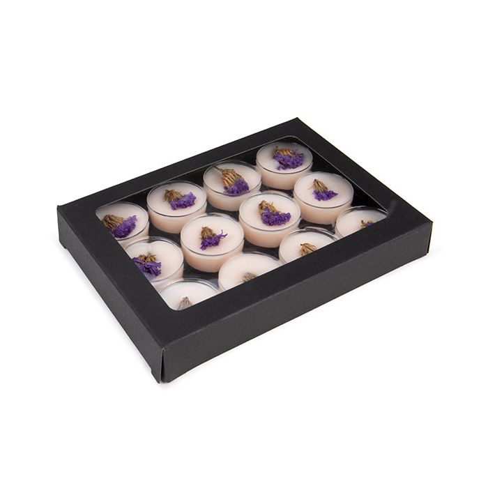 Black Kraft Artisan Candy Box Set, Round Insert 10.2x2.1x13.8 cm (25 pieces) [CNDYR270B]
