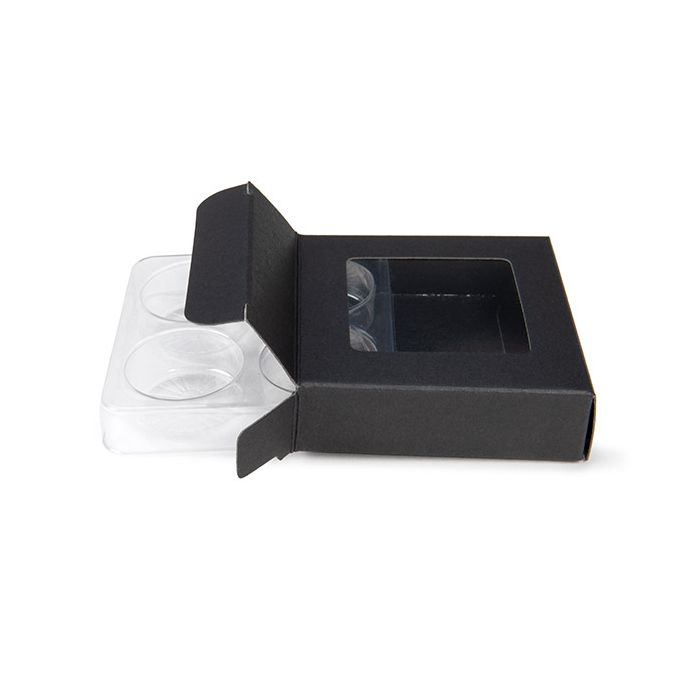 Black Kraft Artisan Candy Box Set, Round Insert 7x2.1x6.8 cm