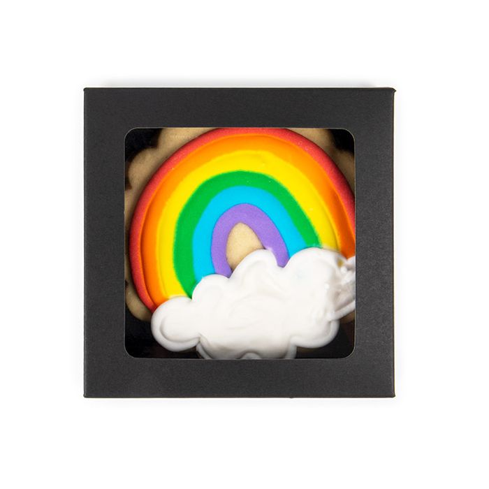 Black Gift Boxes Window Box w/ attached window 10.5x2.2x10.5 cm (25 pieces) [WKRGB245]