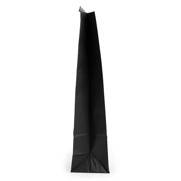 Black Kraft Tin Tie Bag w/ Window 10,8x6,4x26,7cm (100 pcs) [TTW2B]