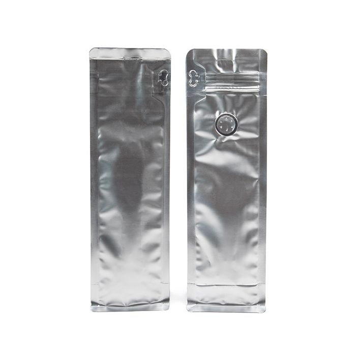 Blockbottom Coffee Bag Silver 7,9x6x26cm (50 Pieces) [BBC1S]