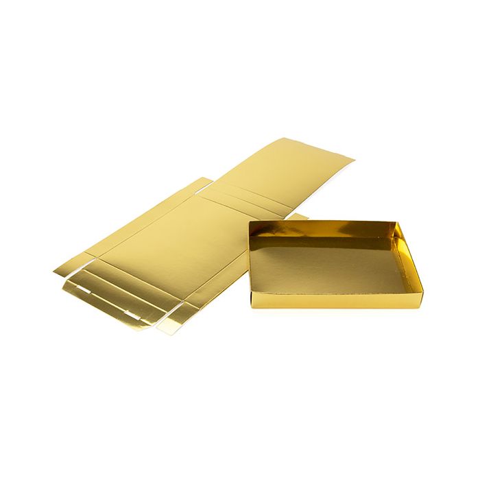 Paper Box Bottom Shimmer Gold 13,7x2,5x19,1cm (25 Pieces) [SG15]
