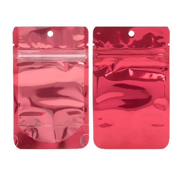 Stand Up Pouches Transparent/Red 7.9x5.1x13cm | 28 grams (100 pieces) [ZBGB1RD]