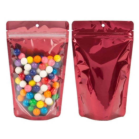 Stand Up Pouches Transparent/Red 13x7.9x20.6cm | 113 grams (100 pieces) [ZBGB3RD]