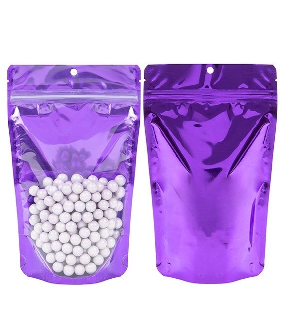 Stand Up Pouches Transparent/Violet 13x7.9x20.6cm | 113 grams (100 pieces) [ZBGB3VL]