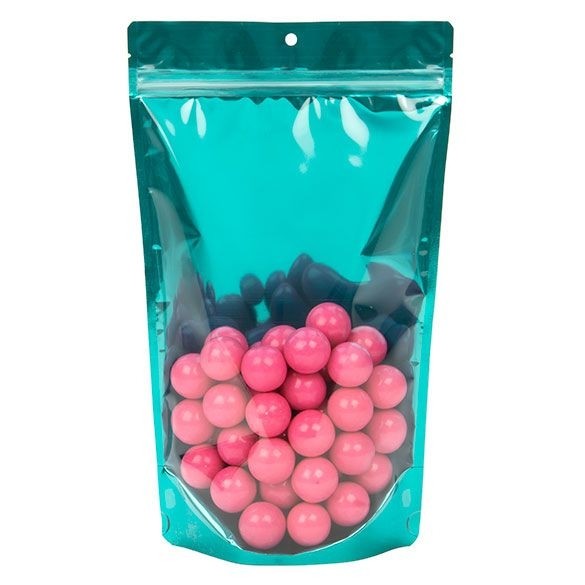 Stand Up Pouches Transparent/Teal Blue 17.1x8.9x28.6cm | 340 grams (100 pieces) [ZBGB4TL]