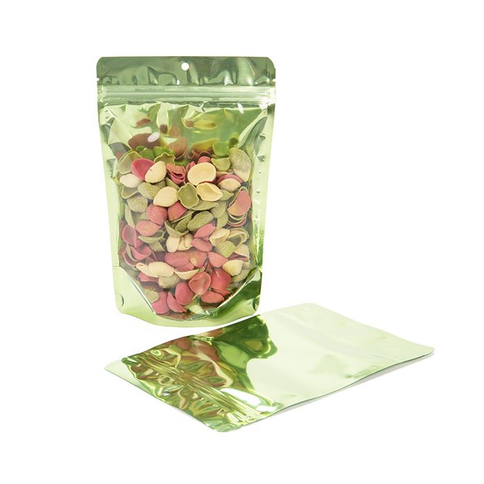 Stand Up Pouches Green 14,9x8,9x23,2cm With Hanghole (100 Pieces) [ZBGB7GR]