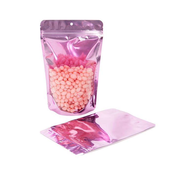 Stand Up Pouches Pink 14,9x8,9x23,2cm With Hanghole (100 Pieces) [ZBGB7PK]