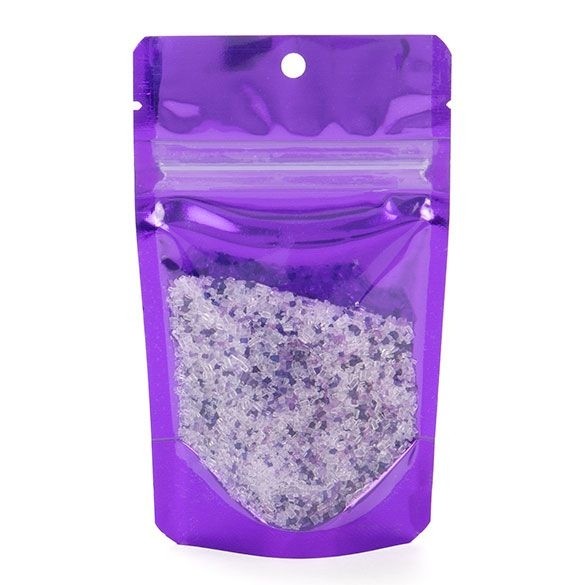 Stand Up Pouches Transparent/Violet 7.9x5.1x13cm | 28 grams (100 pieces) [ZBGB1VL]