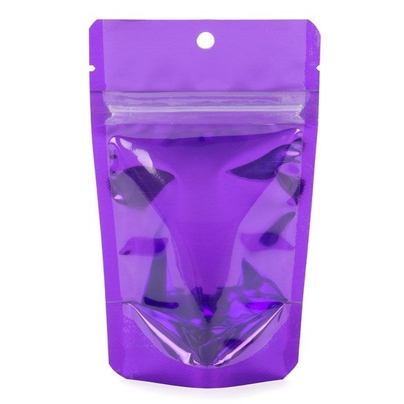 Stand Up Pouches Transparent/Violet 7.9x5.1x13cm | 28 grams (100 pieces) [ZBGB1VL]