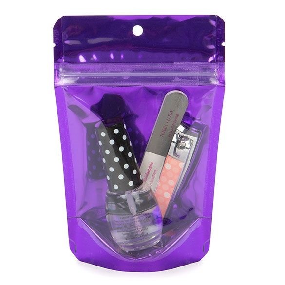 Stand Up Pouches Transparent/Violet 10.2x6x15.2cm | 57 grams (100 pieces) [ZBGB2VL]