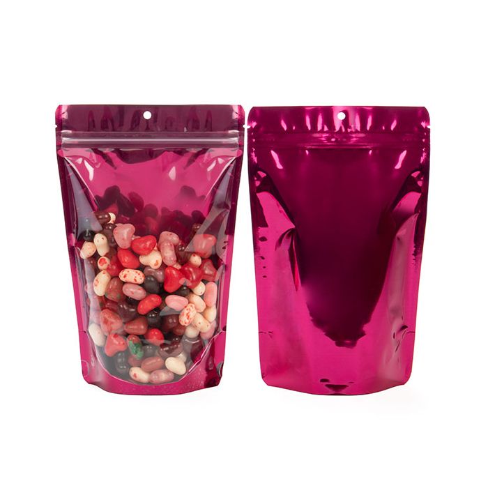 Bright Fuchsia Stand Up Pouch with Hang Hole (100 Pieces) [ZBGB7FS]