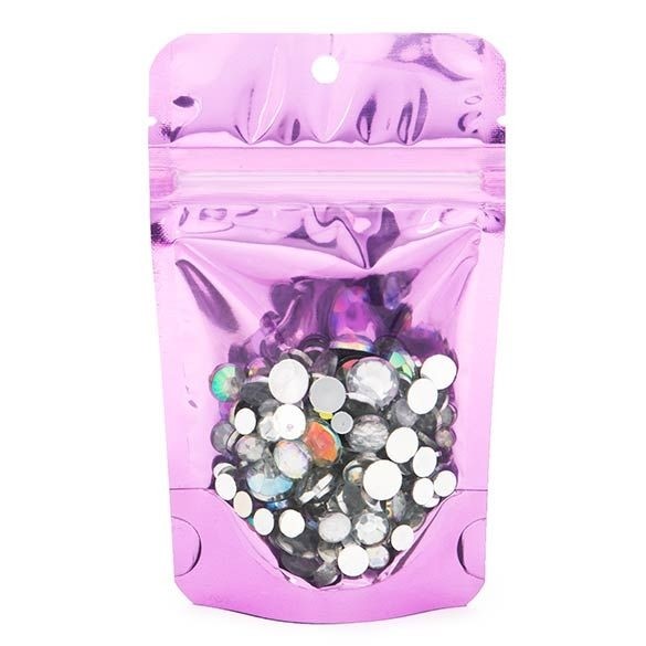 Stand Up Pouches Transparent/Pink 7.9x5.1x13cm | 28 grams (100 pieces) [ZBGB1PK]