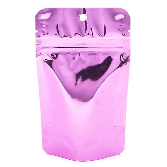 Stand Up Pouches Transparent/Pink 7.9x5.1x13cm | 28 grams (100 pieces) [ZBGB1PK]