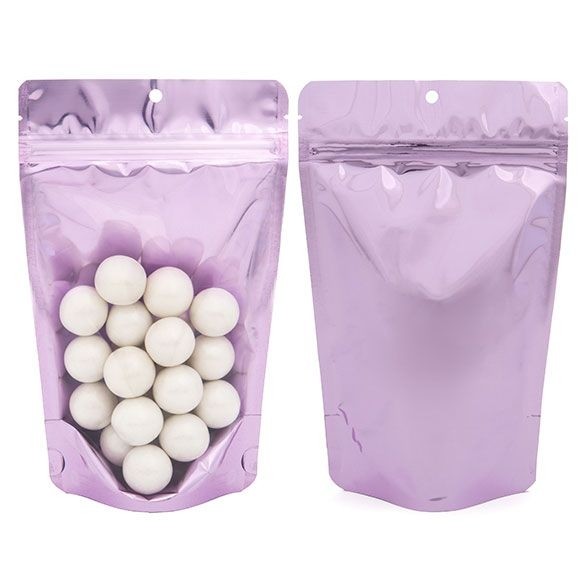 Stand Up Pouches Transparent/Lavender 13x7.9x20.6cm | 113 grams (100 pieces) [ZBGB3LV]