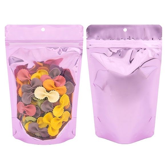 Stand Up Pouches Transparent/Pink 13x7.9x20.6cm | 113 grams (100 pieces) [ZBGB3PK]
