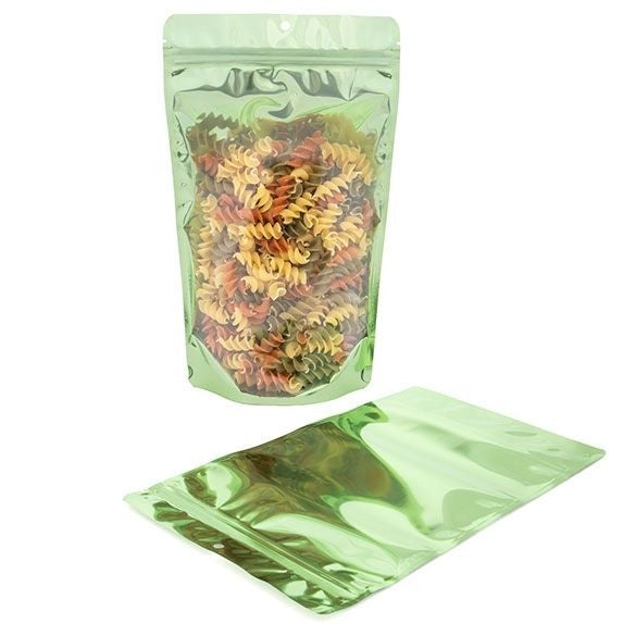 Stand Up Pouches Transparent/Green 17.1x8.9x28.6cm | 340 grams