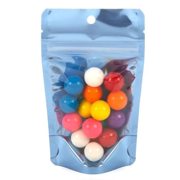 Stand Up Pouches Transparent/Blue 10.2x6x15.2cm | 57 grams (100 pieces) [ZBGB2BL]