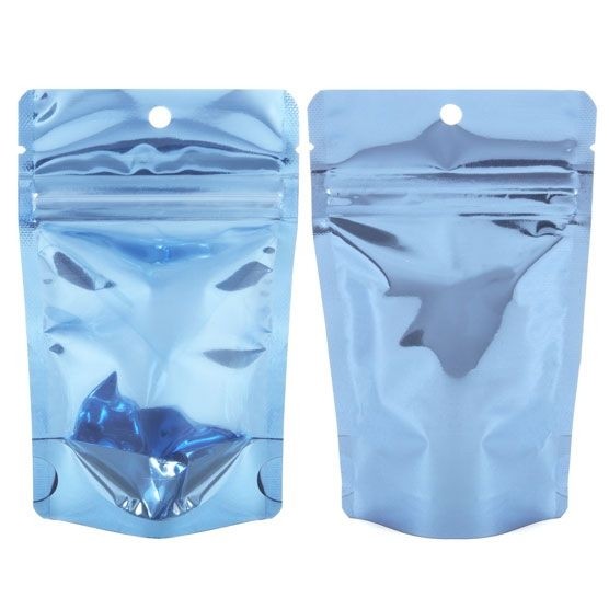 Stand Up Pouches Transparent/Blue 7.9x5.1x13cm | 28 grams (100 pieces) [ZBGB1BL]