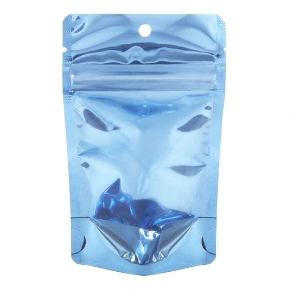Stand Up Pouches Transparent/Blue 7.9x5.1x13cm | 28 grams (100 pieces) [ZBGB1BL]