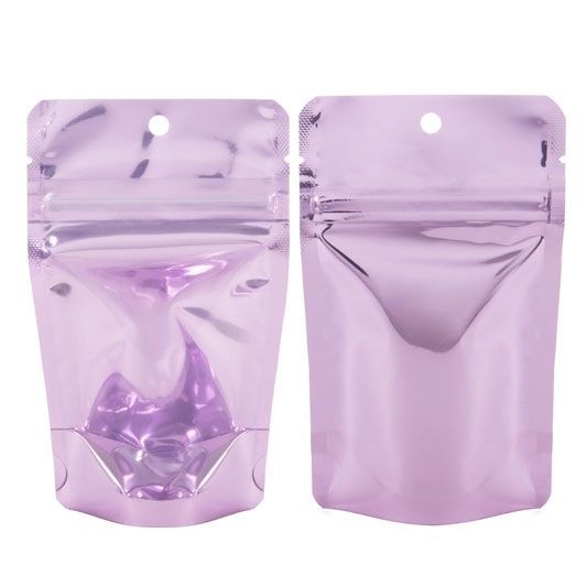 Stand Up Pouches Transparent/Lavender 7.9x5.1x13cm | 28 grams (100 pieces) [ZBGB1LV]