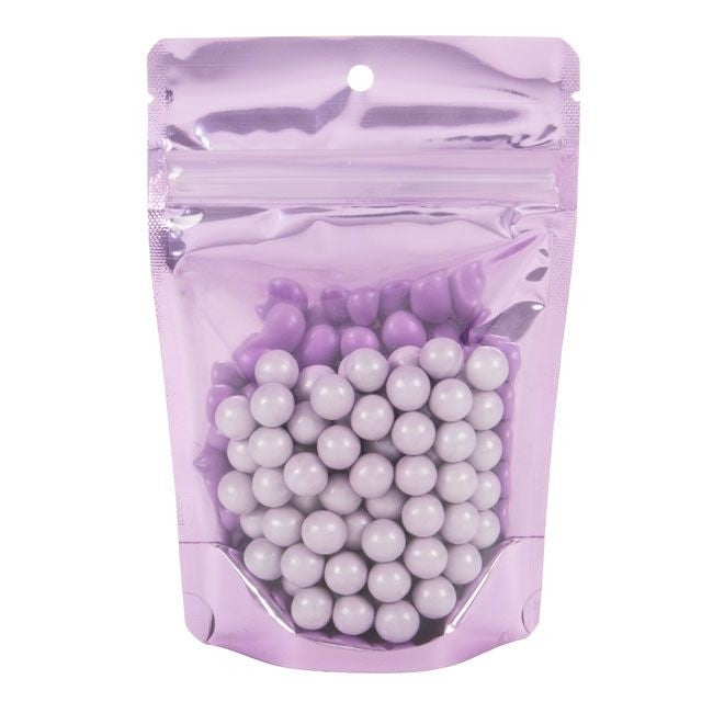 Stand Up Pouches Transparent/Lavender 10.2x6x15.2cm | 57 grams (100 pieces) [ZBGB2LV]