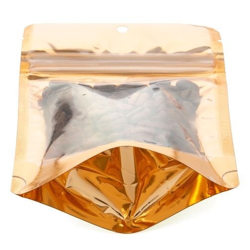 Stand Up Pouches Transparent/Orange 10.2x6x15.2cm | 57 grams (100 pieces) [ZBGB2PC]