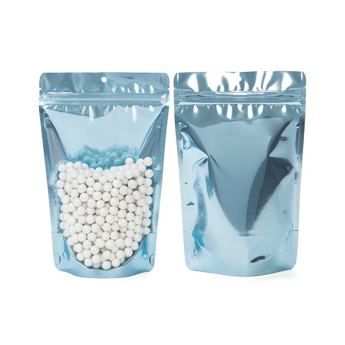 Brilliant Blue Stand Up Pouch 15x9x23 cm with Hang Hole (100 Pieces) [ZBGB7BL]