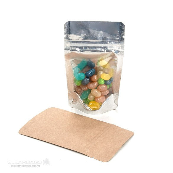 Stand Up Pouches Transparent/Kraft 13x7x20.5cm | 113 grams