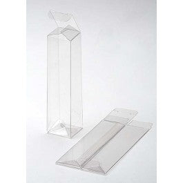 Plastic Gift Boxes 1.6x1.6x10.8cm Crystal Clear (25 pieces) [FPB289]