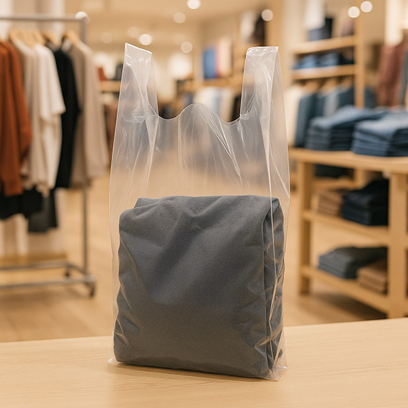 Plastic Carrier Bags Transparent 30.5x17.8x55.9cm (100 pieces) [CHB4]