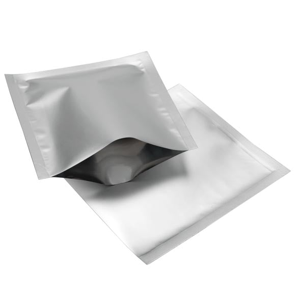 Plastic Bags Silver 9x9.5cm Tamper-proof Heat sealable (100 pieces) [CRB2S]