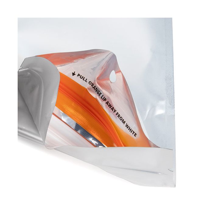 Grip Seal Bags w/ Child Resistant Zipper Matte Silver 7.6x11.4 cm (100 pieces) [CRHZB3MS]