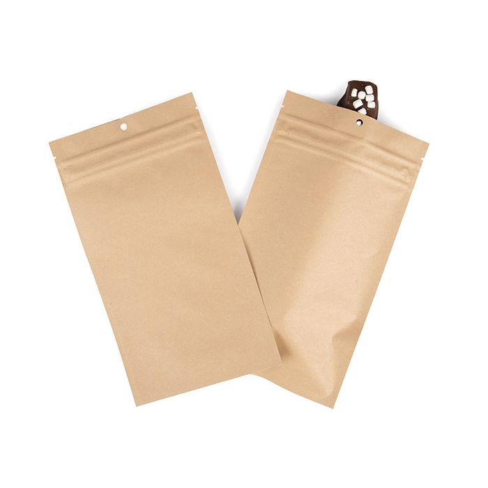 Grip Seal Bags w/ Child Resistant Zipper Kraft 12.7x20.8 cm (100 pieces) [CRHZB6K]