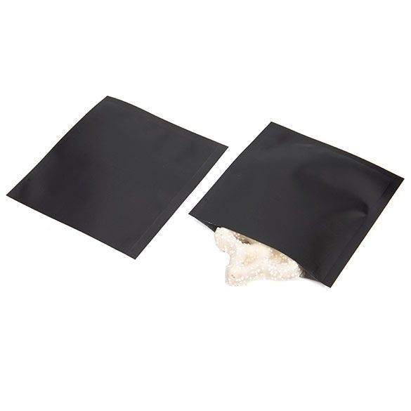 Plastic Bags Matt Black 8.9x9.5cm Tamper-proof Heat sealable (100 pieces) [CRB2B]