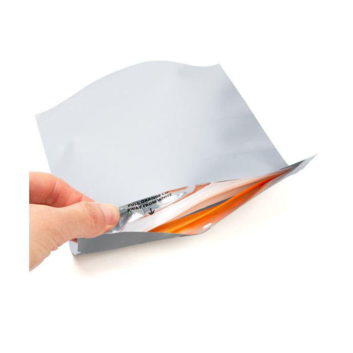 Child Resistant Pouch Bags Matte Silver 14,9x6,4x23,2cm (100 Pieces) [CRP7MS]
