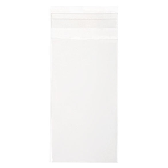 Plastic Bags 6.4x11.5cm Transparent Peel and Seal (100 pieces) [B2H4H]