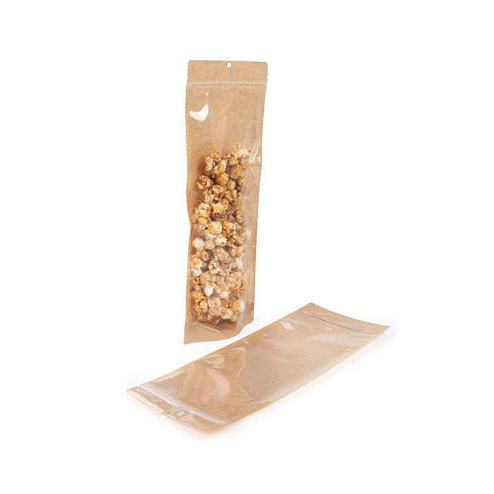 Kraft Stand Up Pouch 14x6x38.1 cm (100 pieces) [ZBGKC2N]