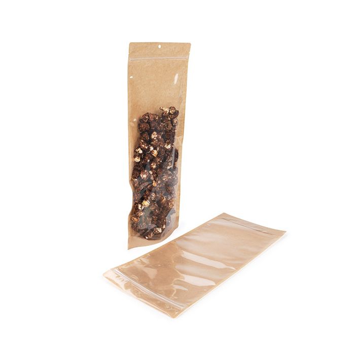 Kraft Stand Up Pouch 17.8x6x43.2 cm (100 pieces) [ZBGKC3N]