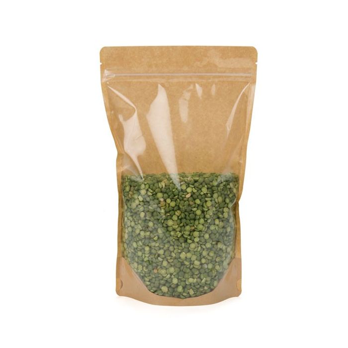 Stand Up Pouches Transparent/Kraft 17.1x8.9x28.6cm | 340 grams (100 pieces) [ZBGKC4]