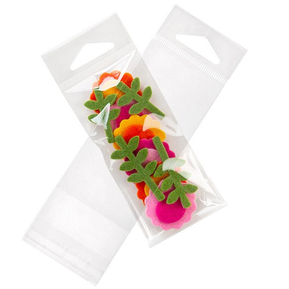 Headerbags 5.1x10.2cm Reclosable and Crystal Clear (100 pieces) [HB2X4E]