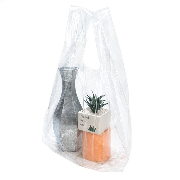 Plastic Carrier Bags Transparent 36.9x26.7x76.2cm (100 pieces) [CHB2]