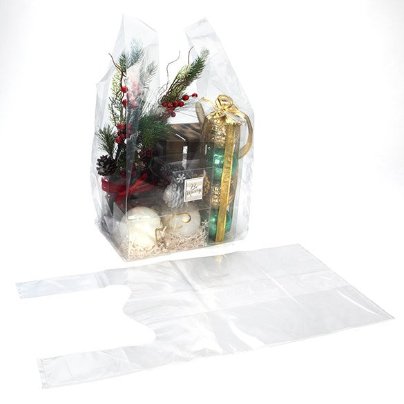 Plastic Carrier Bags Transparent 32.1x25.4x68.6cm (100 pieces) [CHB6]