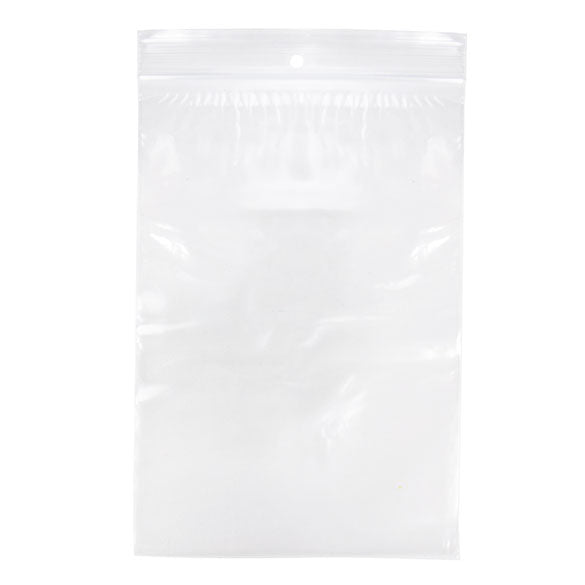Grip Seal Bags with Hang hole 15x23cm PE 50 micron (100 pieces) [2PR69]
