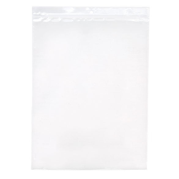Grip Seal Bags with Hang hole 23x30.5cm Crystal Clear PP 75 micron (100 pieces) [Z3R912]