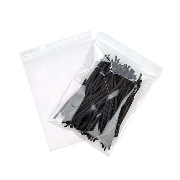 Grip Seal Bags with Hang hole 23x30.5cm Crystal Clear PP 100 micron