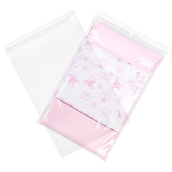 Grip Seal Bags with Hang hole 20.5x30.5cm Crystal Clear PP 50 micron (100 pieces) [ZR812]