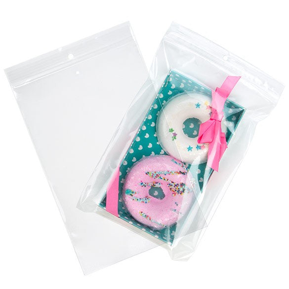 Grip Seal Bags with Hang and Vent-hole 15x23cm Crystal Clear PP 75 micron (100 pieces) [Z3R69V]