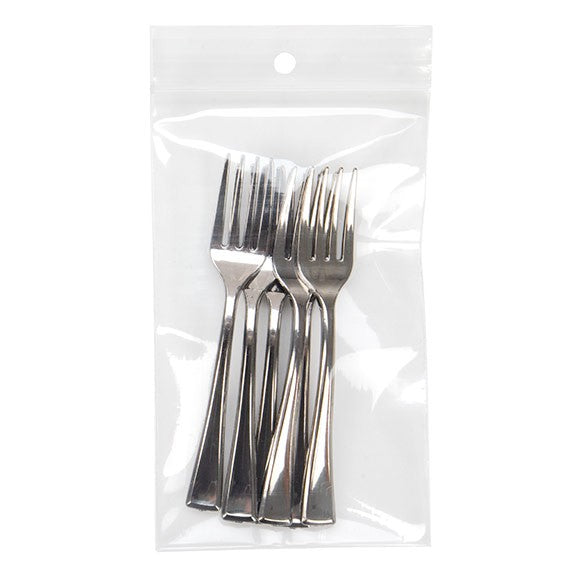 Grip Seal Bags with Hang hole 7.5x12.5cm Crystal Clear PP 100 micron (100 pieces) [Z4R35]